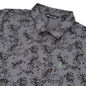 Travis Mathew Mens XXL Short Sleeve Polo Shirt All Over Print Golf Performance
